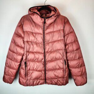 TRIBAL Hooded Puffer Jacket SizeG/L - Salmon Color